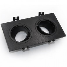 Σποτ Διπλό Χωνευτό Κινητό Πλαστικό Μαύρο 21-04701261